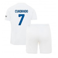 Inter Milan Juan Cuadrado #7 Vonkajší Detský futbalový dres 2023-24 Krátky Rukáv (+ trenírky)